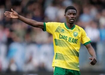 Ghanaian defender Jamal Amofa scores as Go Ahead Eagles hold Excelsior in Rotterdam