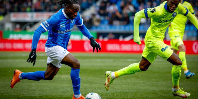 Joseph Paintsil reacts after registering assist in Genk’s thrilling stalemate at home against Gent