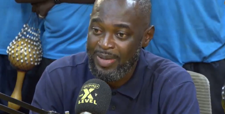 Nations FC Brands Manager Kennedy Boakye Ansah reacts after last minute equalizer against Accra Hearts of Oak