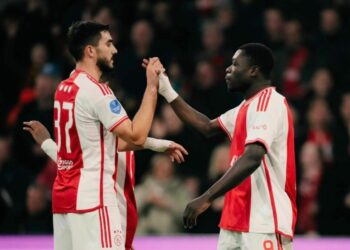 Ghanaian forward Brian Brobbey scores as Ajax pip Sparta Rotterdam