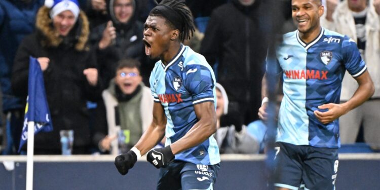 Ghanaian forward Emmanuel Afriyie Sabbi scores twice for Le Havre AC in win over Nice