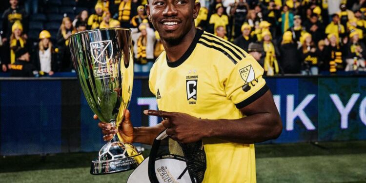 Ghana international Yaw Yeboah wins MLS Eastern Conference title with Columbus Crew