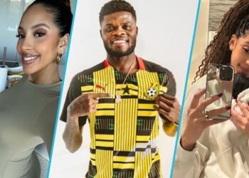 Ghana star Thomas Partey and girlfriend Janine Mackson welcome first baby [Photos]