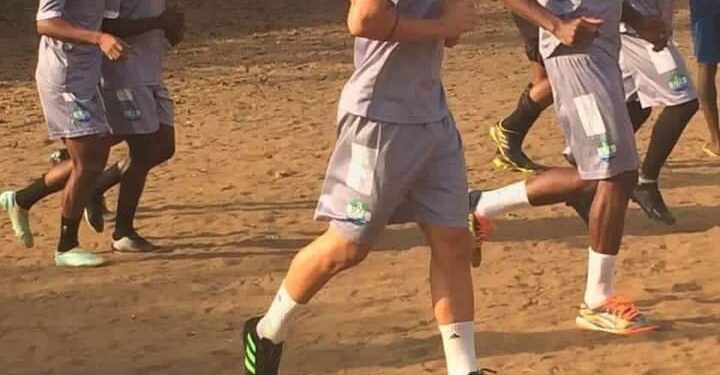Leone Stars of Sierra Leone training on Grassless Pitch