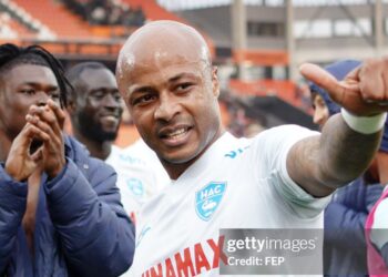 Andre Ayew praises “beautiful” overhead kick goal in Le Havre’s 3-3 draw with Lorient