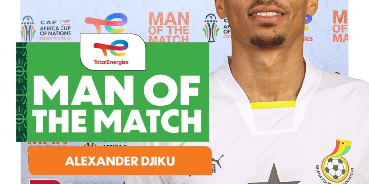 2023 AFCON: Alexander Djiku named MoTM in Black Stars defeat to Cape Verde