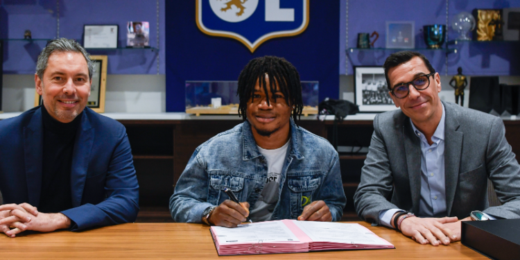Olympique Lyon announce signing of Nigerian striker Gift Orban in historic transfer move