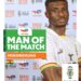 2023 AFCON: Kudus Mohammed named Man-Of-The-Match award in Ghana’s 2-2 draw against Egypt