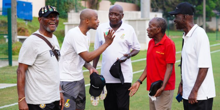 Africa Cup of Nations winners meet Black Stars team ahead of their must-win clash against Mozambique