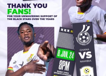 Pre-AFCON Friendly: Ghana FA opens free gate for Namibia game on Monday