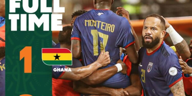2023 AFCON: Ghana 1 – 2 Cape Verde – Lacklustre Black Stars succumb to Blue Sharks