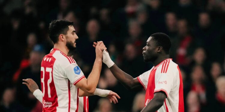 Ghanaian forward Brian Brobbey bags brace for Ajax against KRC Waalwijk