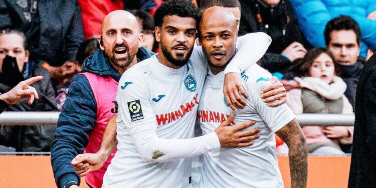 Ghana captain Andre Ayew bags brace for Le Havre against Lorient in French Ligue 1