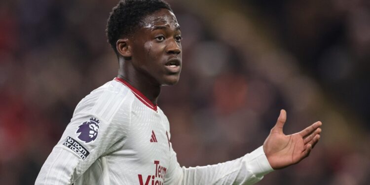 Ghanaian midfielder Kobbie Mainoo scores in Manchester United  4-2 win over Newport County in FA Cup