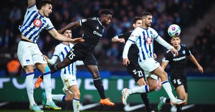 Ghanaian defender Daniel Heber shines in FC Magdeburg’s clash against Hertha Berlin