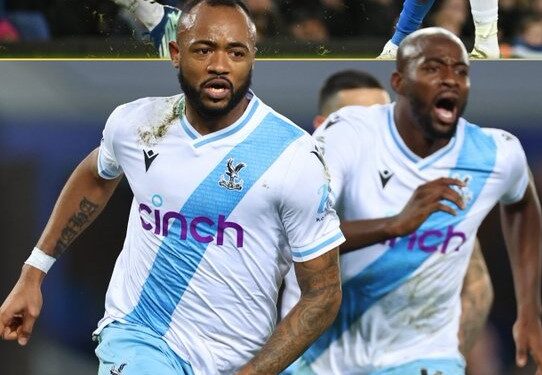 Ghana’s ‘favorite’ striker Jordan Ayew scores for Crystal Palace at Everton