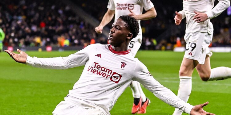 “It’s a dream come true” – Man United youngster Kobbie Mainoo reflects on his debut Premier League goal against Wolves