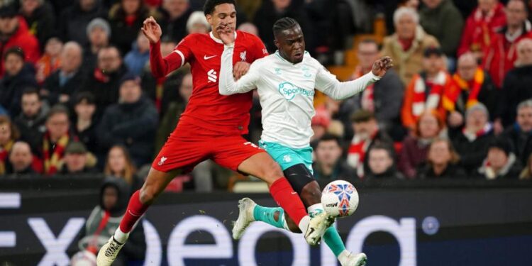 Southampton manager Russell Martin commends Kamaldeen Sulemana’s performance in Liverpool defeat