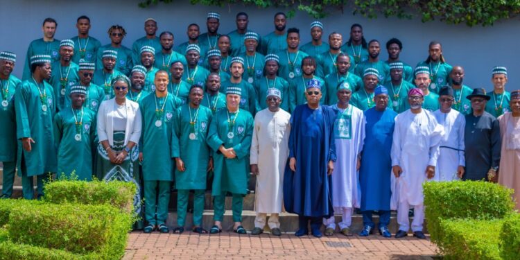 President Tinubu rewards Nigeria players and technical staff with national merit awards, plots of land, flats in Abuja