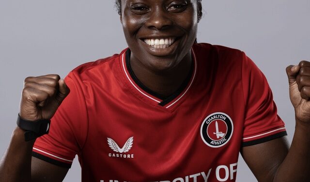 Charlton Athletic midfielder Freda Ayisi reacts after receiving maiden Black Queens call-up