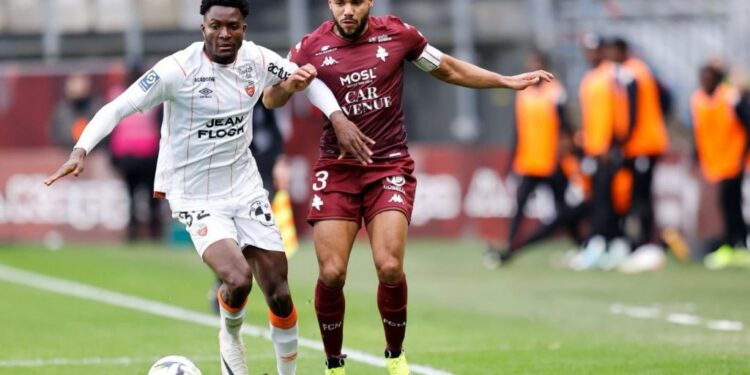 Ghanaian defender Nathaniel Adjei hoping to help Lorient end poor run against Reims