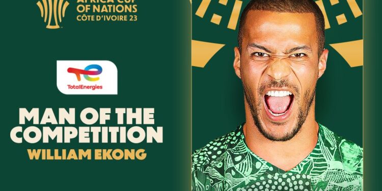 2023 AFCON: William Ekong-Nigeria’s captain wins Player-Of-The-Tournament award