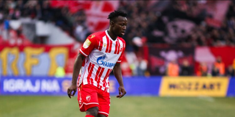 Ghanaian forward Osman Bukari scores for Crvena Zvezda in 3-0 win over Cukaricki