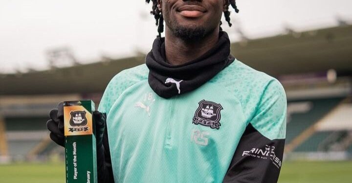 Ghanaian midfielder Darko Gyabi wins Plymouth Argyle Player-Of-The-Month award
