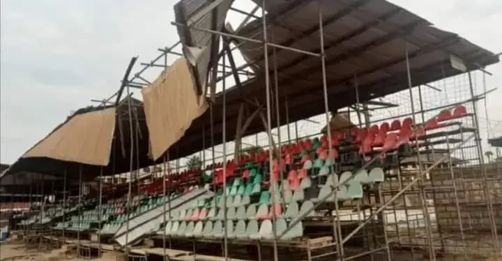 Heavy rainstorm causes damage to Sunyani Coronation Park stands