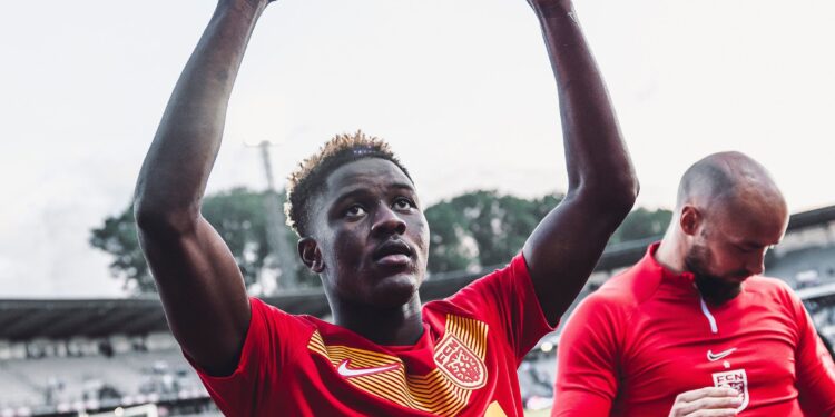 Black Stars new boy Ibrahim Osman scores for Nordsjaelland at home against Randers