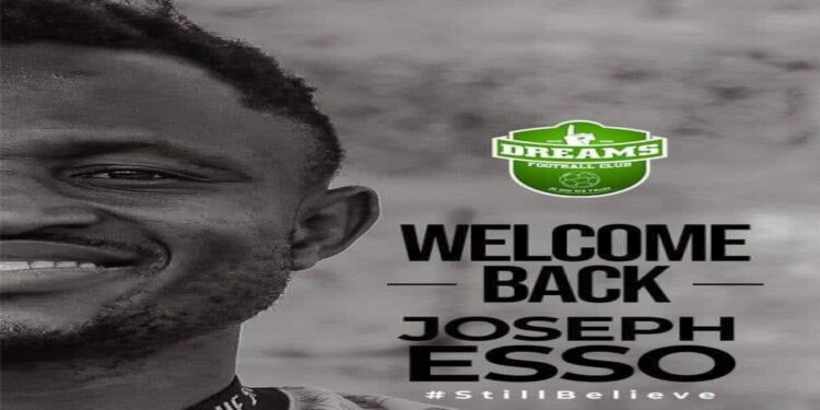 Joseph Esso returns to Dreams FC after MC Alger spell