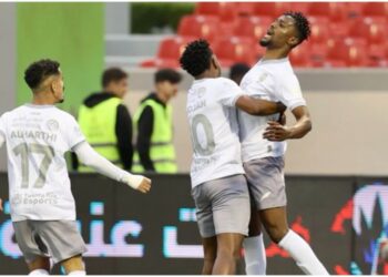 VIDEO: Watch Bernard Mensah’s 11th goal of the season for Al-Tai in Al Hazem win