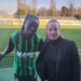 Black Queens coach Nora Häuptle visits Bénédicte Simon at U.S Sassulo Calcio