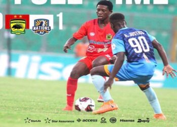 Match Report: Asante Kotoko’s struggles continue with fourth consecutive defeat against Nations FC