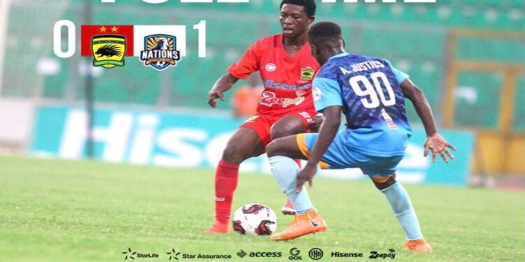 Match Report: Asante Kotoko’s struggles continue with fourth consecutive defeat against Nations FC