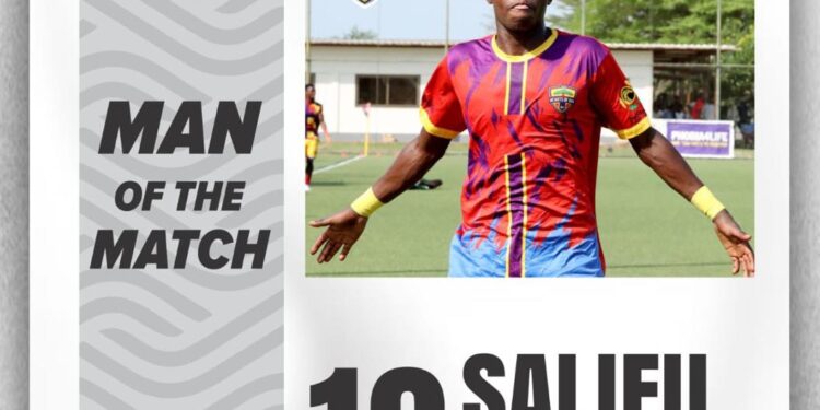 Hearts of Oak maestro Ibrahim Salifu bags Man-Of-The-Match award in Bofoakwa draw