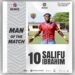Hearts of Oak maestro Ibrahim Salifu bags Man-Of-The-Match award in Bofoakwa draw