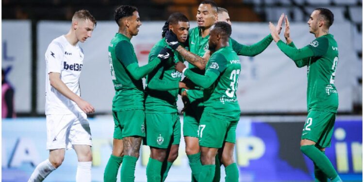 Ghanaian attacker Kwadwo Duah scores for PFC Ludogorets Razgrad in win over Botev Plovdiv