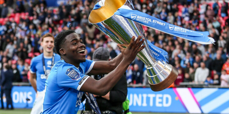 Ghana forward Kwame Poku Adubofour helps Peterborough beat Wycombe to lift second EFL trophy