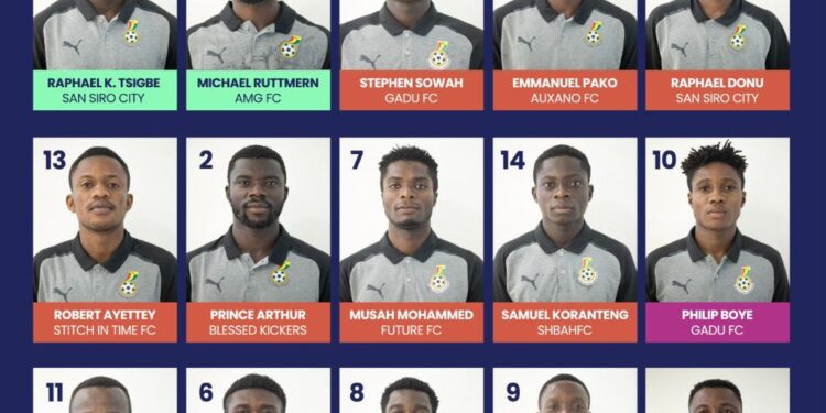 Ghana Futsal team jersey numbers announced for 2024 AFCON