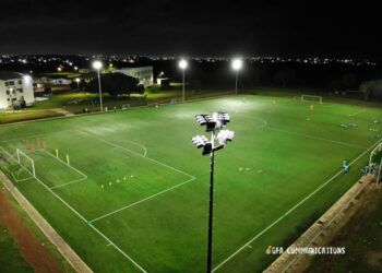 Ghanaman SOCCER Centre of excellence gets first set of floodlights