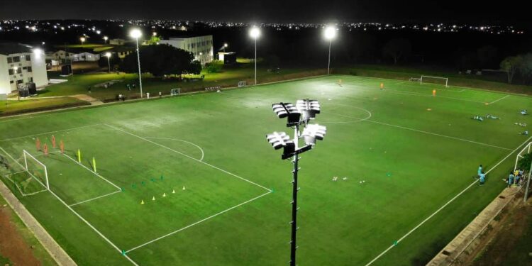 Ghanaman SOCCER Centre of excellence gets first set of floodlights