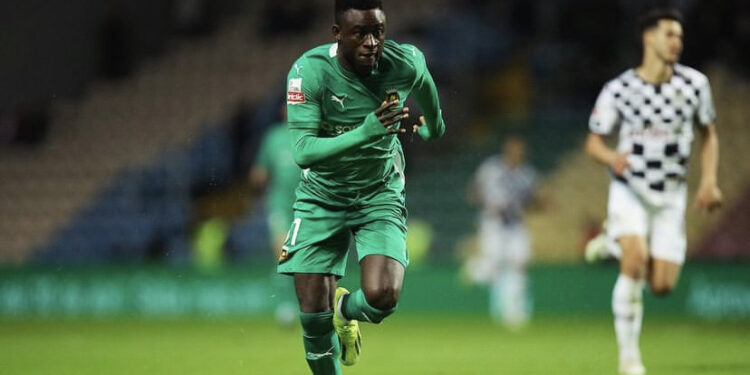 Ghana forward Abdul- Aziz Yakubu shares excitement after scoring for Rio Ave in the Portuguese topflight