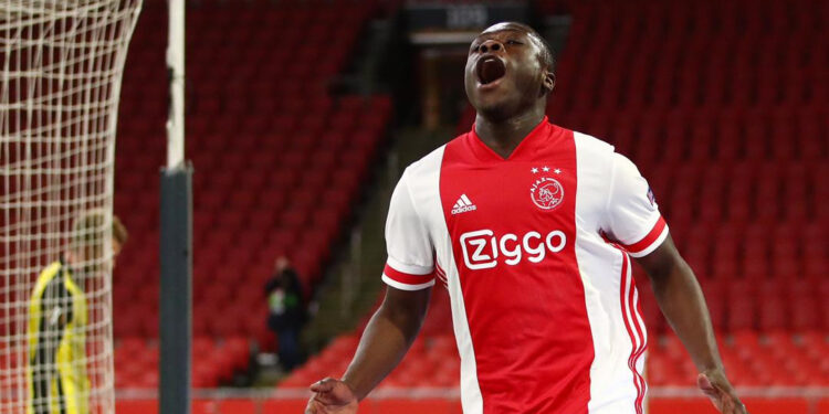 Brian Brobbey on target for AFC Ajax Amsterdam in Dutch Eredivisie on Sunday