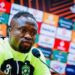 Brace-hero Bernard Tekpetey reacts after Ludogorets 3-0 win against Hebar