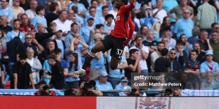 Video: Watch midfielder Kobbie Mainoo’s winner against Manchester City in FA Cup final