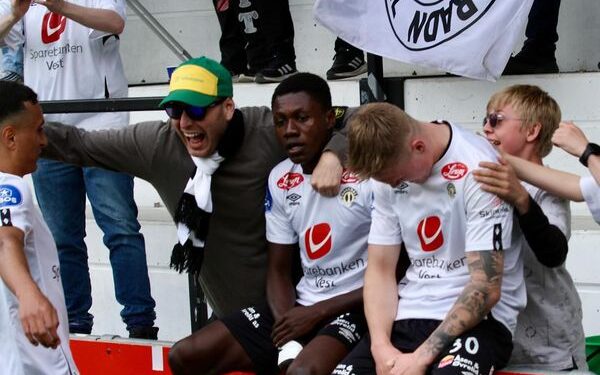 Ghanaian youngster Edmund Baidoo scores in Sogndal’s narrow defeat to IK Start in Norway