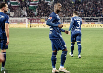 Christopher Antwi-Adjei scores in Bochum’s 4-1 defeat to Werder Bremen in Bundesliga