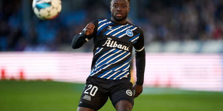 Ghanaian defender Leeroy Owusu provides assist in Odense BK’s narrow loss to Lyngby in Danish Superligaen
