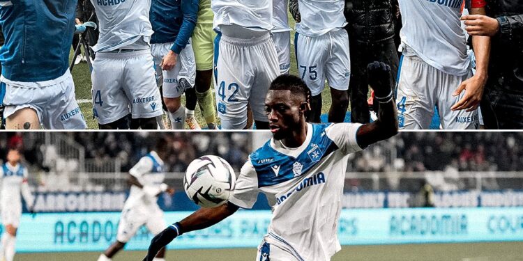 Ghanaian duo Gideon Mensah, Elisha Owusu helps AJ Auxerre secure French Ligue 2 title and promotion to Ligue 1